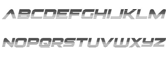 Pilot Command Gradient 2 Ital Font LOWERCASE