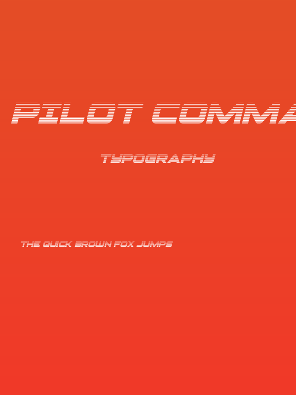 Pilot Command Gradient Italic Poster