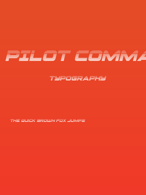 Pilot Command Gradient Italic Poster