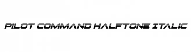Pilot Command Halftone Italic  免费字体下载