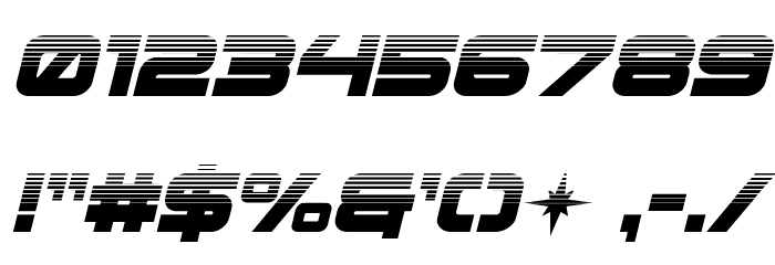 Pilot Command Halftone Italic Font OTHER CHARS