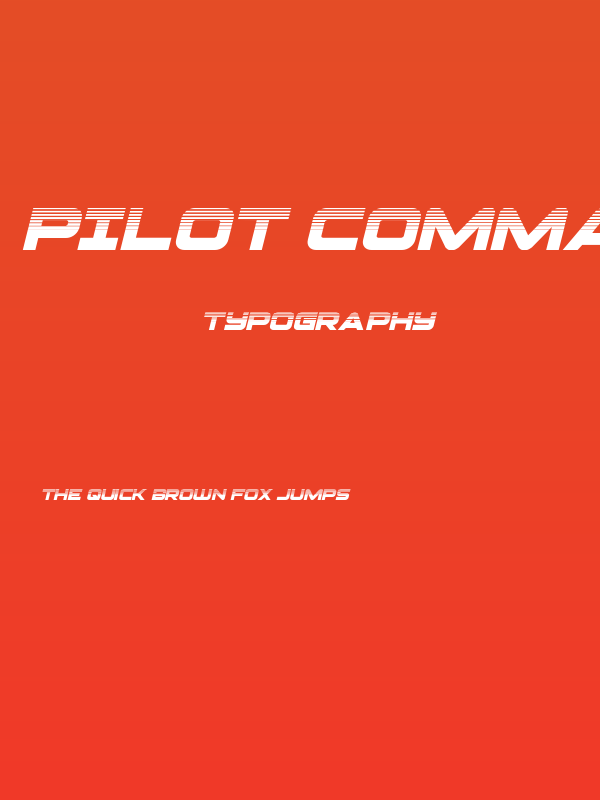 Pilot Command Halftone Italic Poster