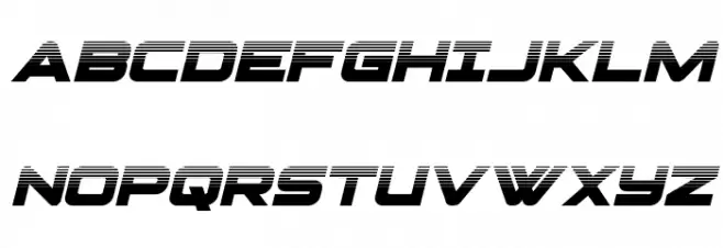 Pilot Command Halftone Italic 字体 大写