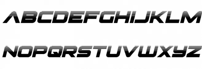 Pilot Command Halftone Italic 字体 小写