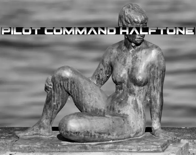 Pilot Command Halftone Font examples