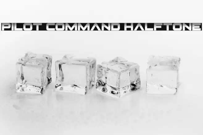 Pilot Command Halftone Font examples