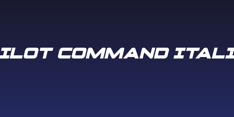 Pilot Command Italic Social Header