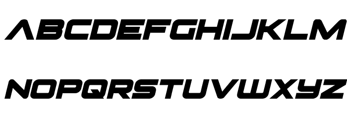 Pilot Command Italic Font LOWERCASE