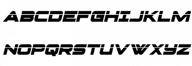 Pilot Command Laser Italic 字体 大写