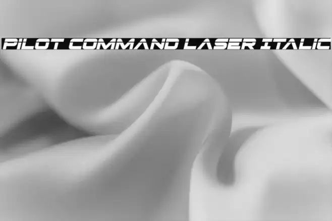 Pilot Command Laser Italic Font examples