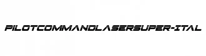 Pilot Command Laser Super-Ital  Скачать бесплатные шрифты