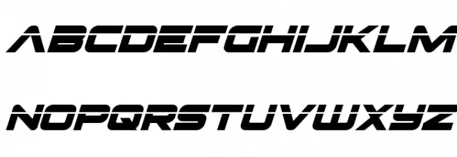 Pilot Command Laser Super-Ital फ़ॉन्ट लोअरकेस