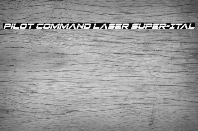 Pilot Command Laser Super-Ital Font examples