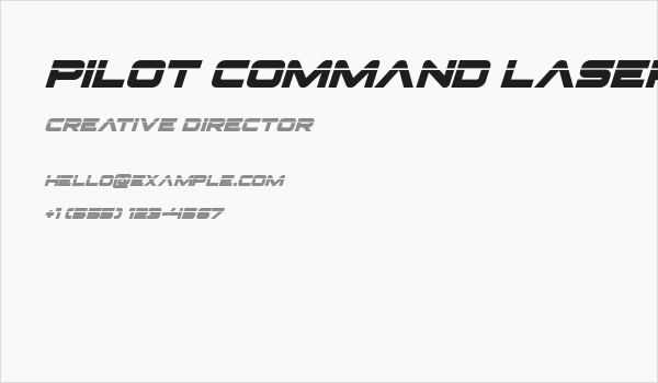 Pilot Command Laser Super-Ital Business Card