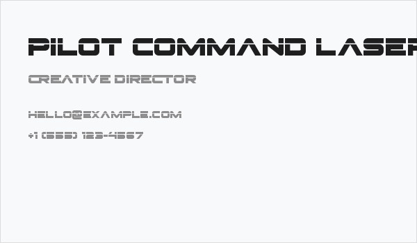 Pilot Command Laser Business Card