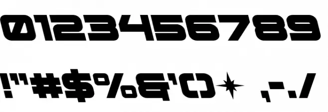 Pilot Command Leftalic Font OTHER CHARS