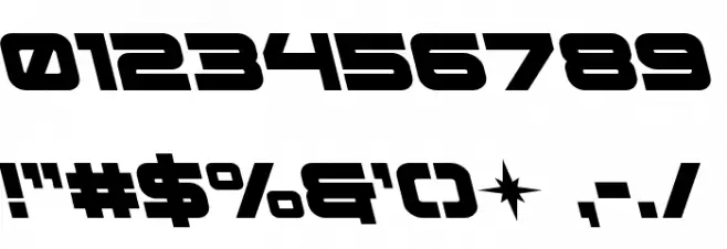 Pilot Command Leftalic Font OTHER CHARS
