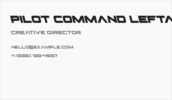 Pilot Command Leftalic Business Card