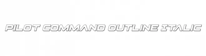 Pilot Command Outline Italic  les polices de caractères gratuit tlcharger