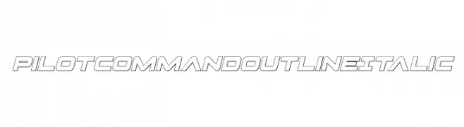 Pilot Command Outline Italic  font caratteri gratis