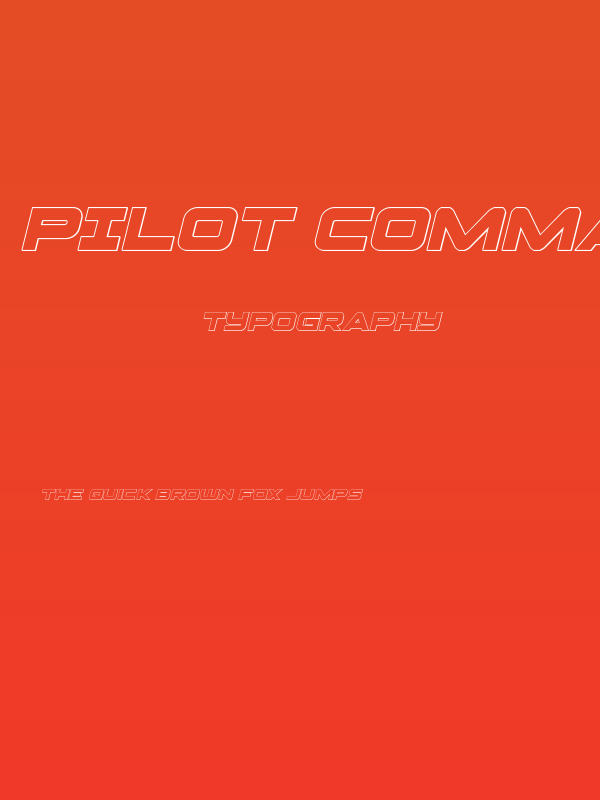 Pilot Command Outline Italic Poster