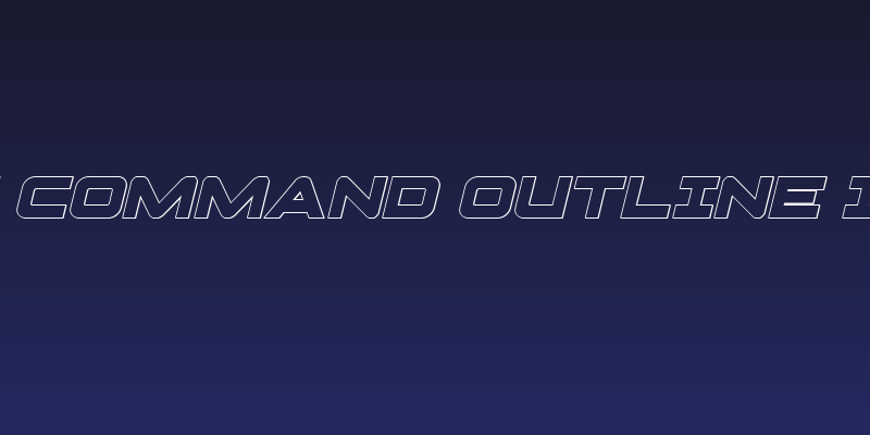 Pilot Command Outline Italic Social Header