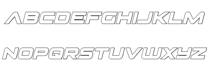 Pilot Command Outline Italic Font LOWERCASE