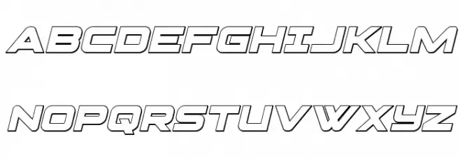 Pilot Command Outline Italic Schriftart Groß