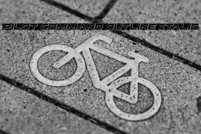 Pilot Command Outline Italic Font examples