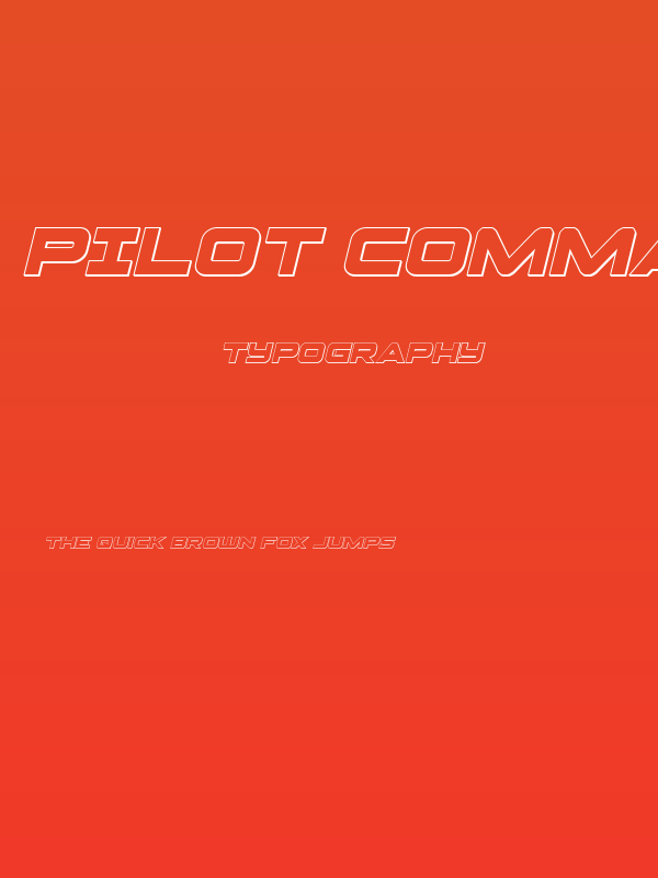 Pilot Command Outline Italic Poster