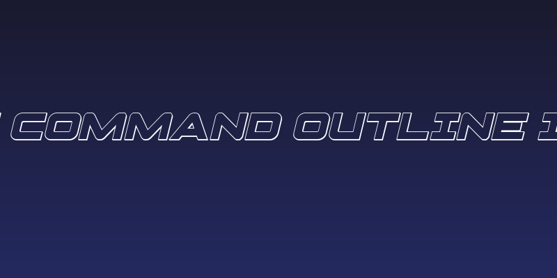 Pilot Command Outline Italic Social Header
