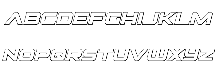 Pilot Command Outline Italic Font LOWERCASE