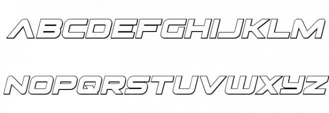 Pilot Command Outline Italic Fonte MINÚSCULAS