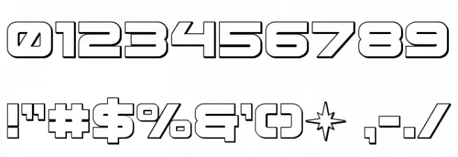 Pilot Command Outline Font OTHER CHARS