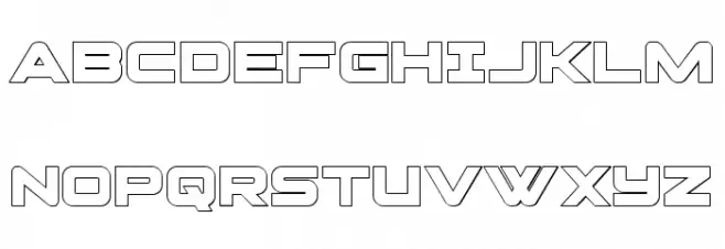 Pilot Command Outline 字体 大写