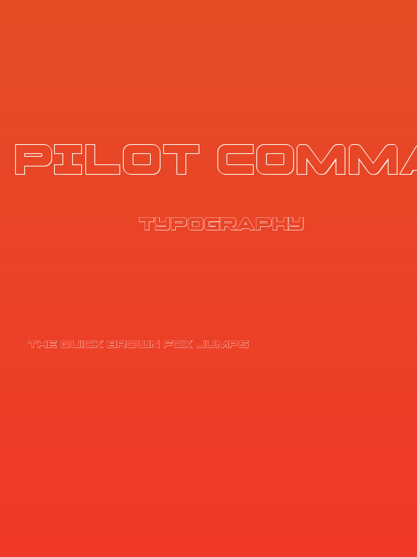 Pilot Command Outline Poster