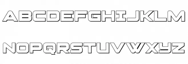 Pilot Command Outline 字体 大写