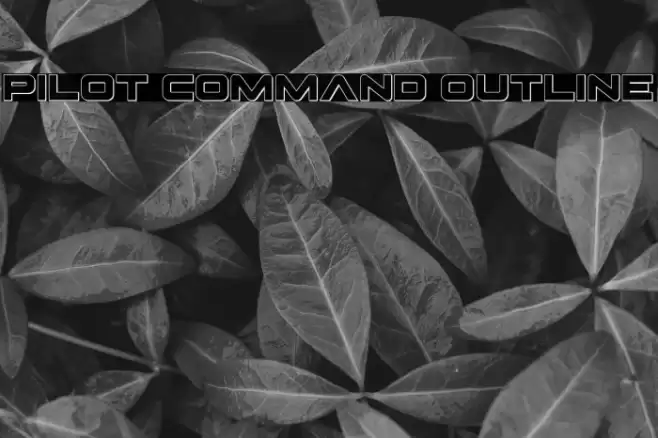 Pilot Command Outline Font examples