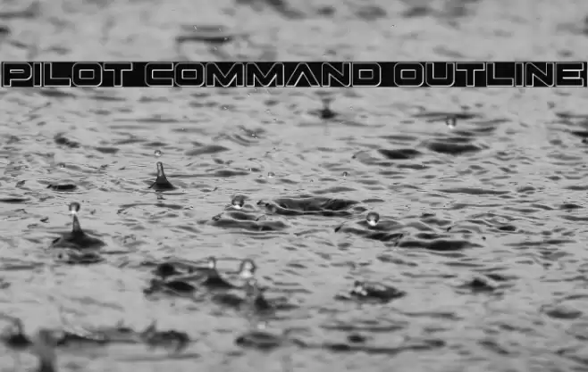Pilot Command Outline Font examples