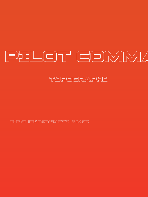 Pilot Command Outline Poster
