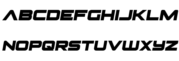 Pilot Command Semi-Italic Font LOWERCASE
