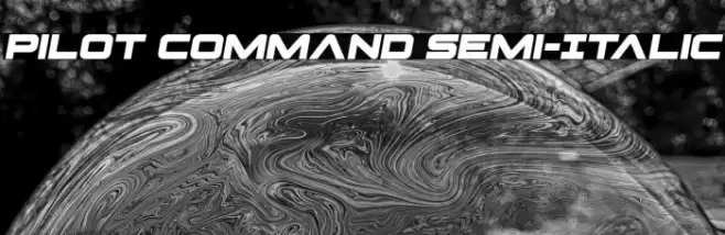 Pilot Command Semi-Italic Font examples