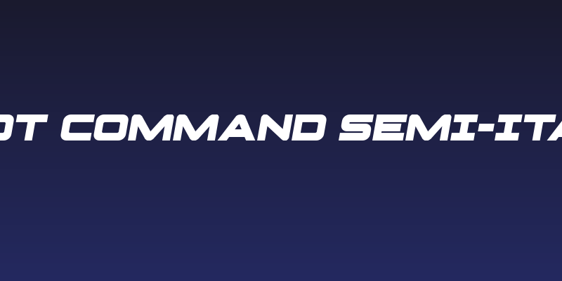 Pilot Command Semi-Italic Social Header