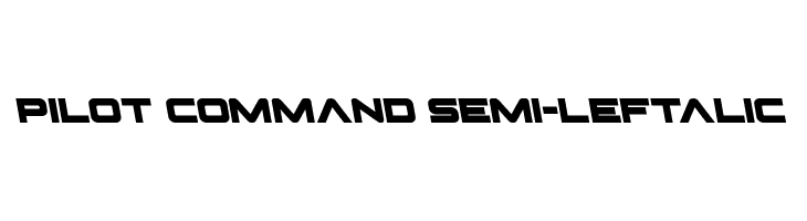 Pilot Command Semi-Leftalic  नि: शुल्क फ़ॉन्ट्स डाउनलोड