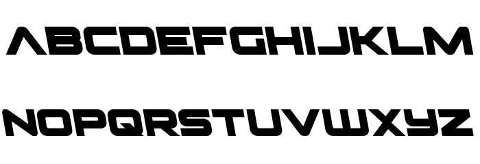 Pilot Command Semi-Leftalic Font LOWERCASE