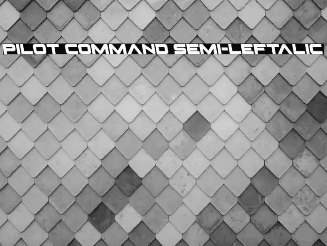 Pilot Command Semi-Leftalic Font examples