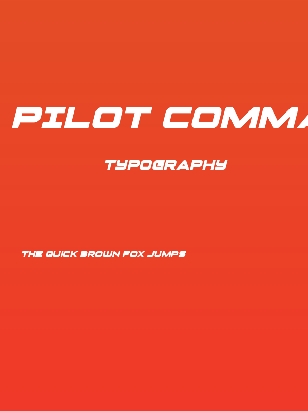 Pilot Command Spaced Italic Poster