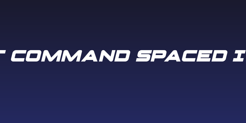 Pilot Command Spaced Italic Social Header