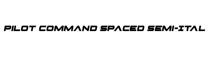Pilot Command Spaced Semi-Ital  Frei Schriftart Herunterladen