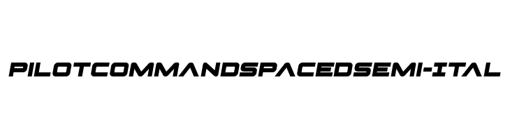 Pilot Command Spaced Semi-Ital  font caratteri gratis